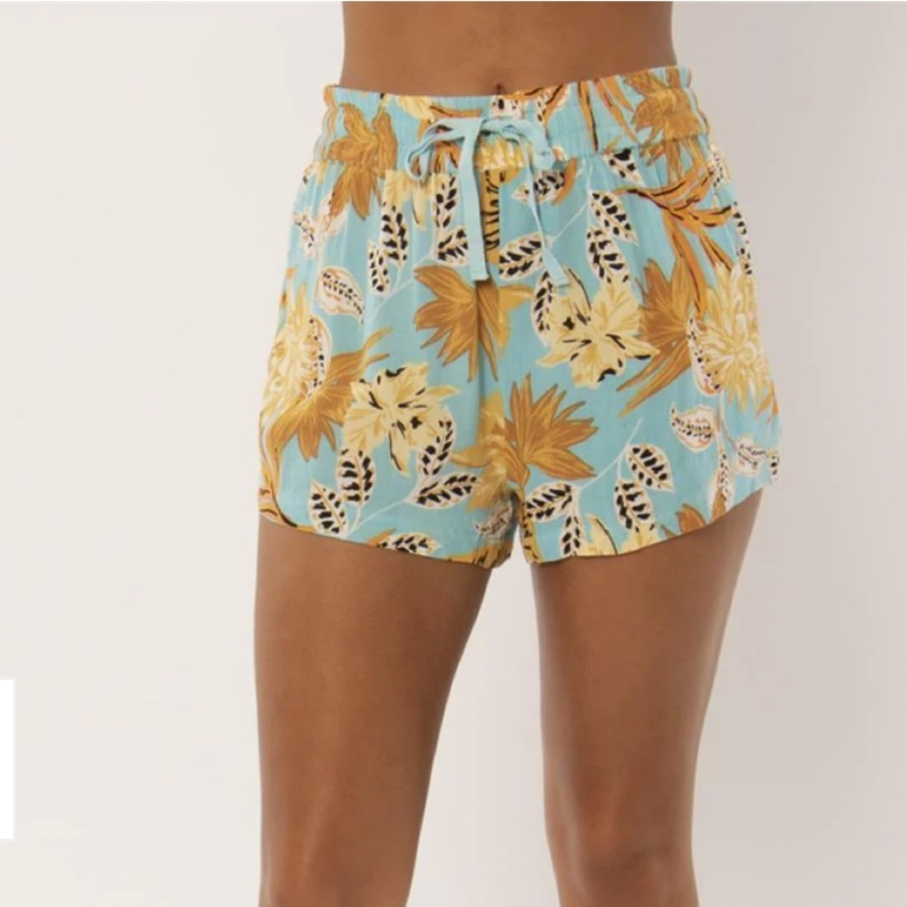 Tropical High Waist Women's Shorts